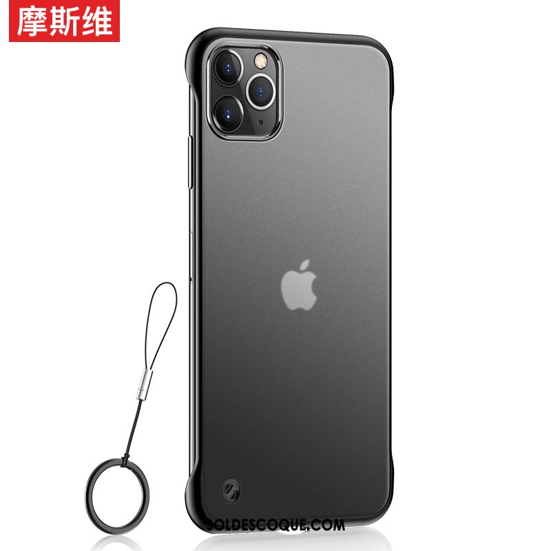 Coque iPhone 11 Pro Très Mince Téléphone Portable Net Rouge Transparent Délavé En Daim En Ligne