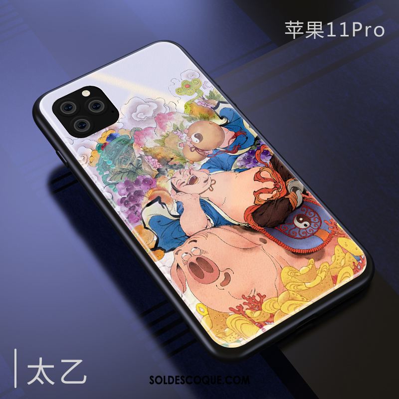 Coque iPhone 11 Pro Téléphone Portable Enfant Style Chinois Étui Verre Soldes