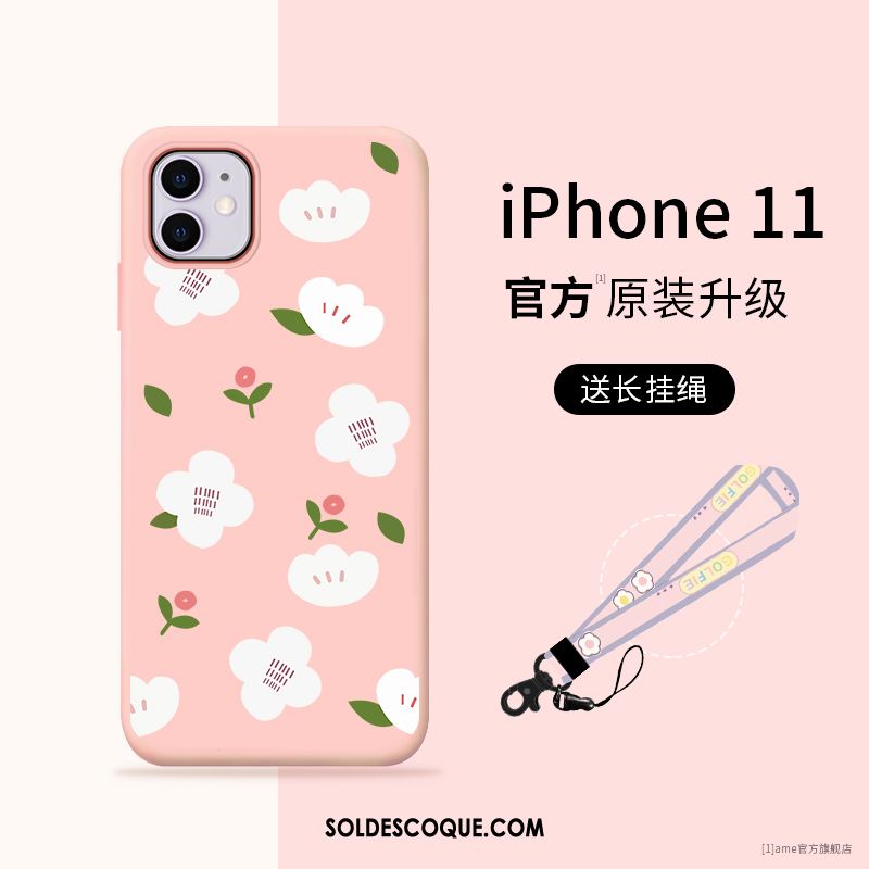 Coque iPhone 11 Étui Rose Incassable Téléphone Portable Nouveau Soldes