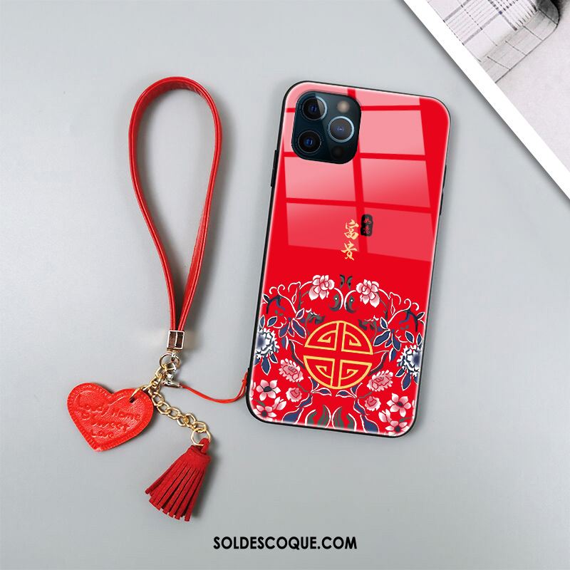 Coque iPhone 12 Mini Silicone Nouveau Téléphone Portable Rouge Personnalité Pas Cher