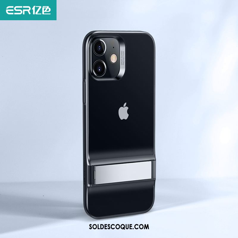 Coque iPhone 12 Mini Téléphone Portable Support Transparent Nouveau Silicone Pas Cher