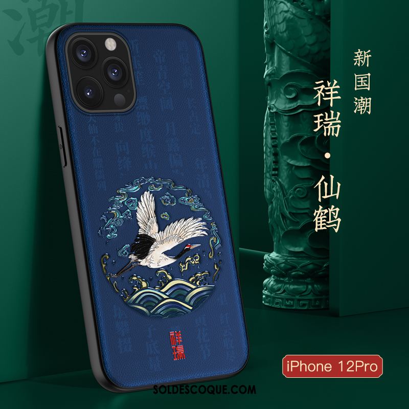 Coque iPhone 12 Pro Protection Très Mince Style Chinois Nouveau Téléphone Portable Housse Soldes