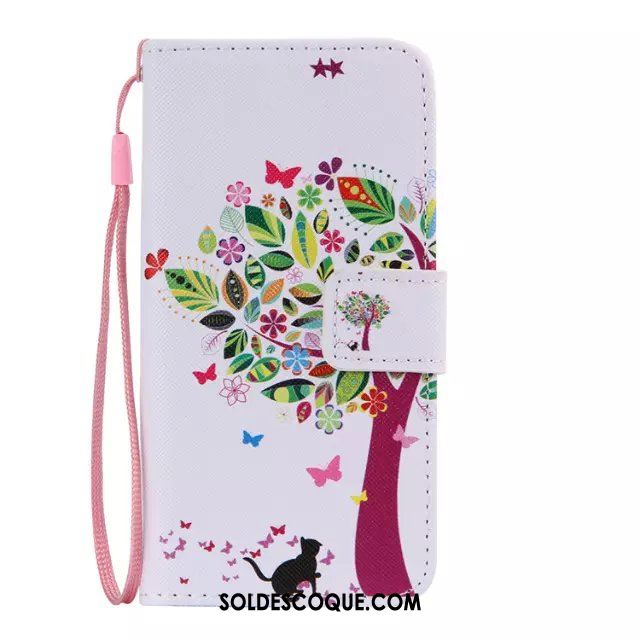 Coque iPhone 5 / 5s Blanc Clamshell Téléphone Portable Étui En Cuir Incassable En Vente