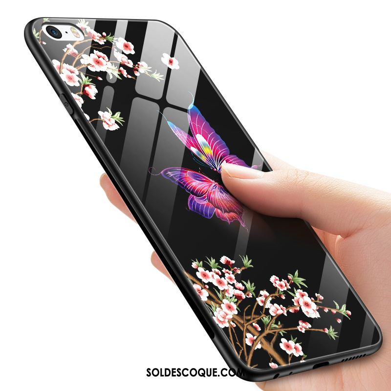 Coque iPhone 5 / 5s Personnalité Silicone Noir Créatif Tendance Soldes