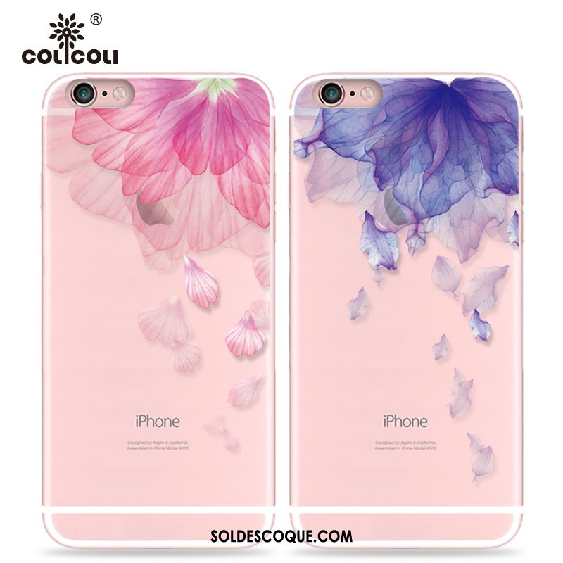Coque iPhone 6 / 6s Frais Violet Téléphone Portable Silicone Gaufrage Soldes