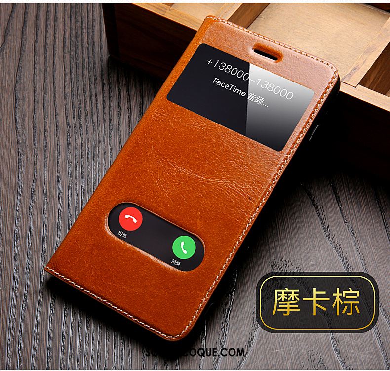 Coque iPhone 6 / 6s Incassable Cuir Véritable Protection Étui Téléphone Portable En Vente