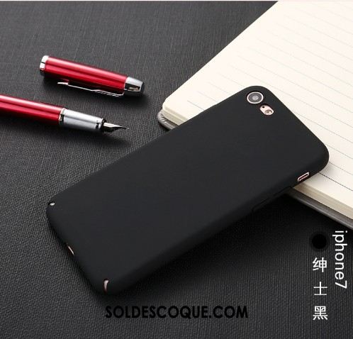 Coque iPhone 7 Incassable Téléphone Portable Très Mince Difficile Noir Soldes