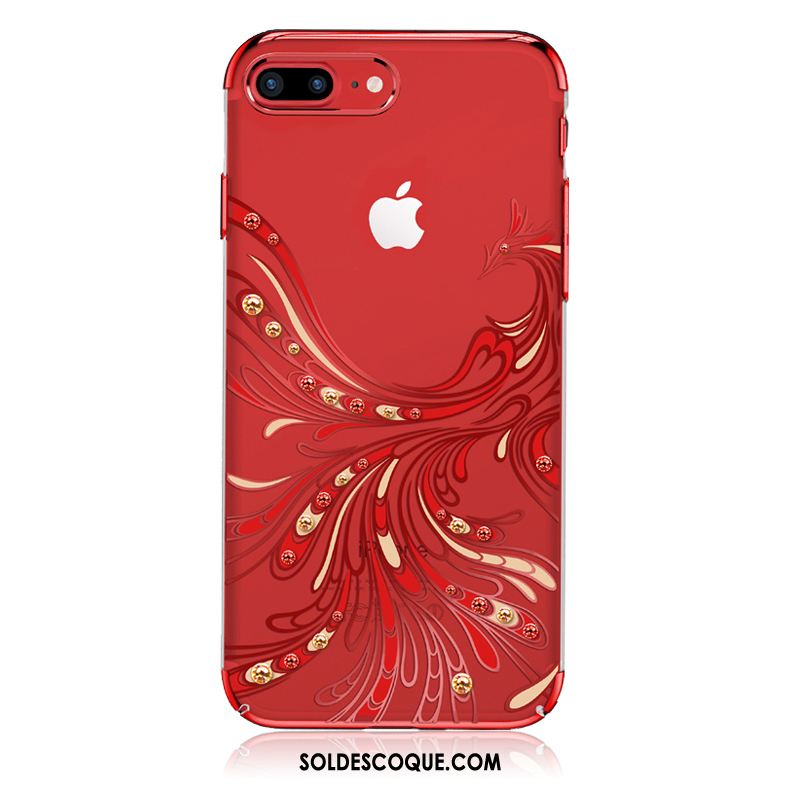 Coque iPhone 7 Plus Rouge Luxe Nouveau Téléphone Portable Personnalité Soldes