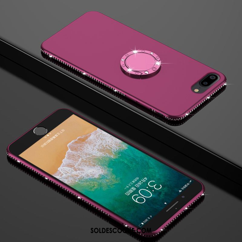 Coque iPhone 7 Plus Tout Compris Fluide Doux Silicone Violet Téléphone Portable Housse En Ligne