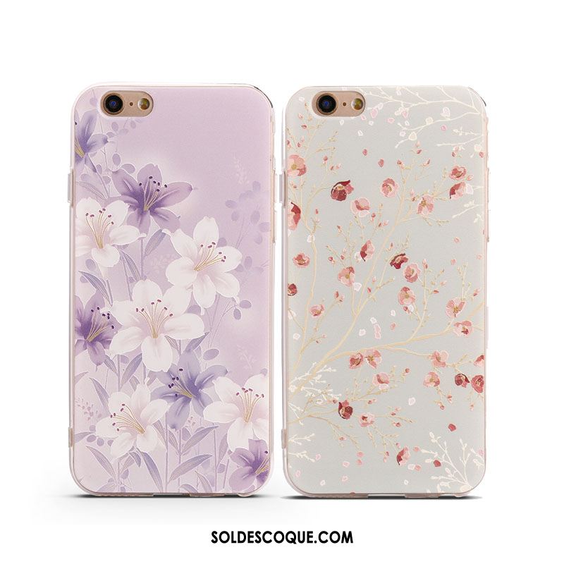 Coque iPhone 7 Protection Gaufrage Frais Fleurs Tout Compris Pas Cher
