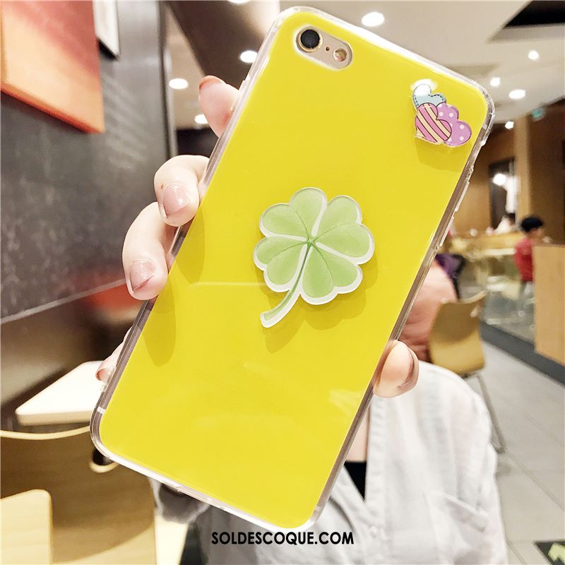 Coque iPhone 7 Silicone Téléphone Portable Nouveau Jaune Fluide Doux Soldes