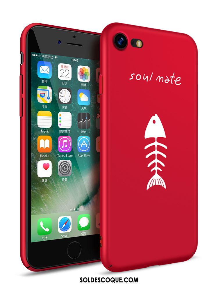 Coque iPhone 8 Marque De Tendance Téléphone Portable Créatif Net Rouge Charmant Pas Cher