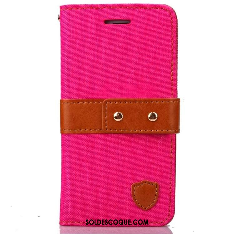 Coque iPhone 8 Plus Couture Couleurs Carte Rouge Étui Protection Pas Cher