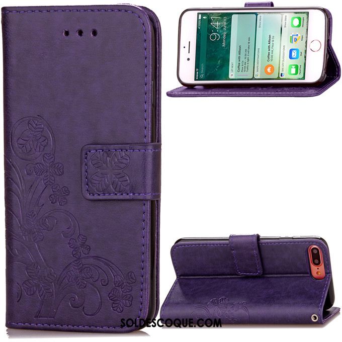 Coque iPhone 8 Plus Protection Clamshell Ornements Suspendus Incassable Violet France
