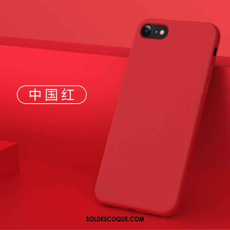 Coque iPhone 8 Téléphone Portable Tout Compris Silicone Authentique Rouge Housse Pas Cher