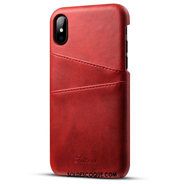 Coque iPhone X Carte Rouge Téléphone Portable Protection Étui Soldes