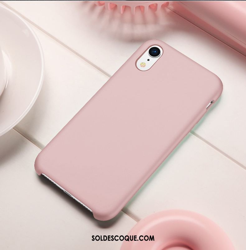Coque iPhone Xr Marque De Tendance Nouveau Rose Luxe Incassable Soldes