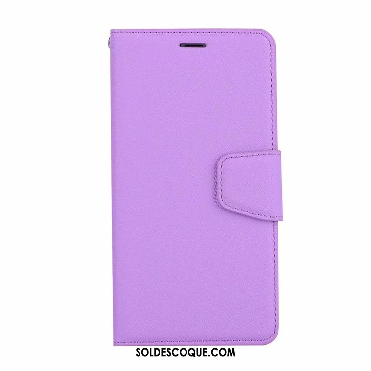 Coque iPhone Xr Sac Carte Clamshell Téléphone Portable Étui En Cuir Violet Housse En Vente
