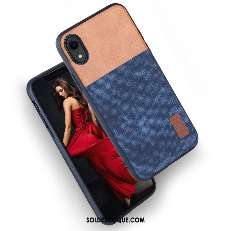 coque iphone xr silicone bleu