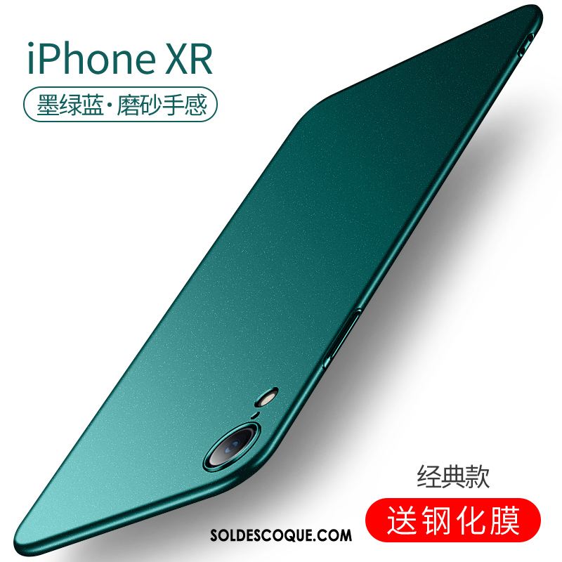 Coque iPhone Xr Étui Incassable Violet Vert Difficile Soldes