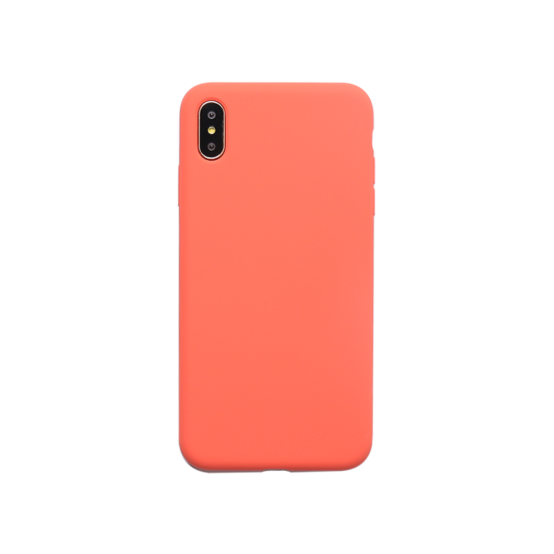 Coque iPhone Xs Gris Téléphone Portable Couleur Unie Tout Compris Orange Pas Cher