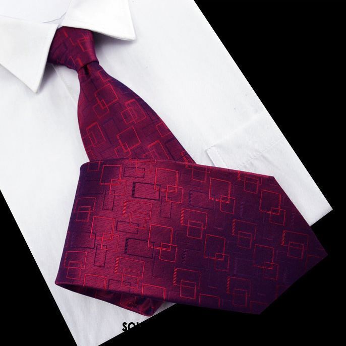 Cravate Homme Britanique Loisir Vêtements De Cérémonie Marier Rouge Soldes