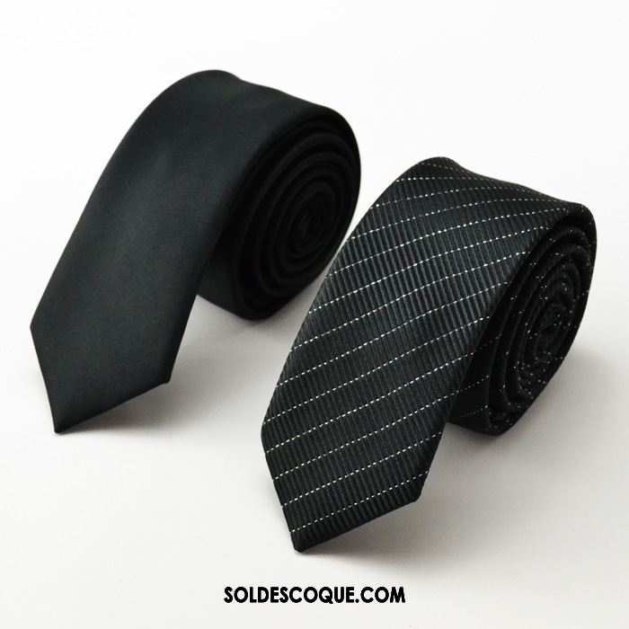 Cravate Homme Étroit Noir Vent De L'université Loisir Vêtements De Cérémonie En Vente