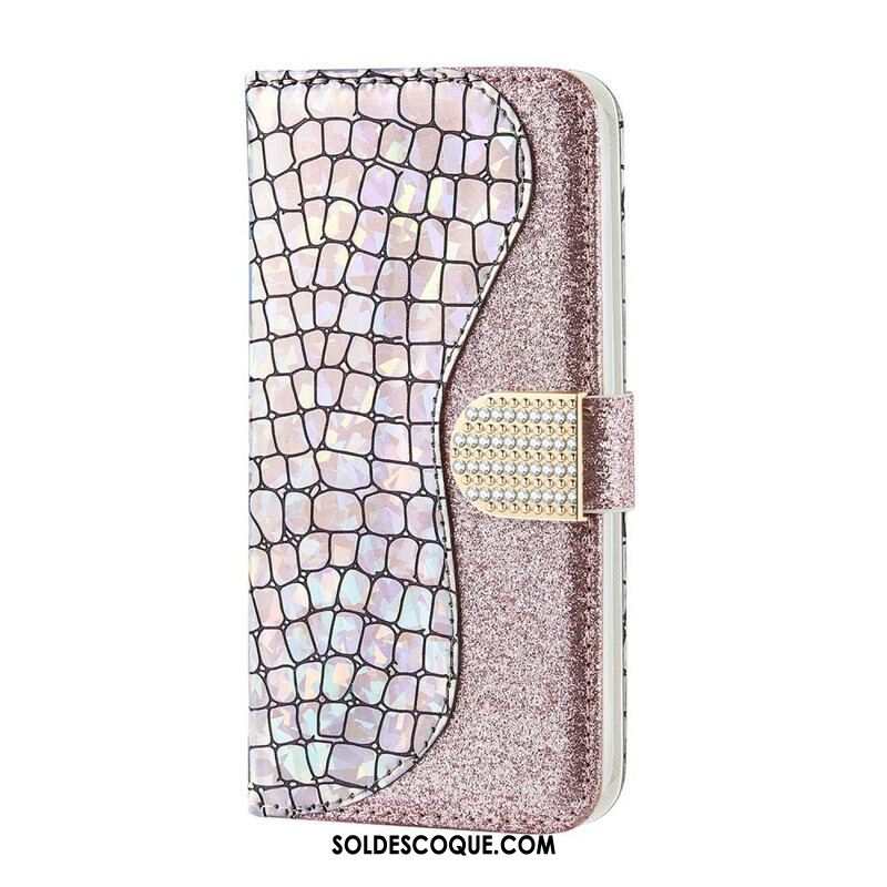 Housse Samsung Galaxy Note 20 Croco Diamants