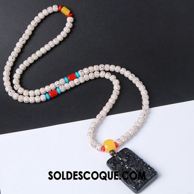 Bijoux En Argent Homme Accessoires Folk-custom Chandail Bois Noir Pas Cher