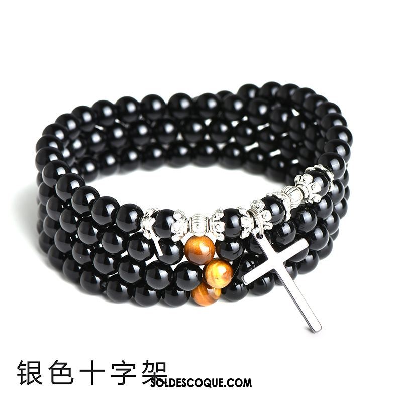 Bijoux En Argent Homme Bracelet Mode Personnalité Noir Accessoires En Ligne