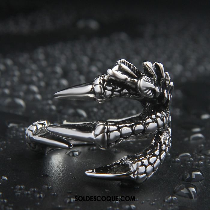 Bijoux En Argent Homme Dragon Tendance Créatif Étudiant Noir Pas Cher