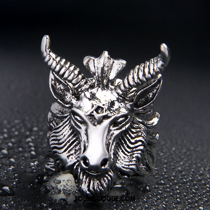 Bijoux En Argent Homme Dragon Tendance Créatif Étudiant Noir Pas Cher