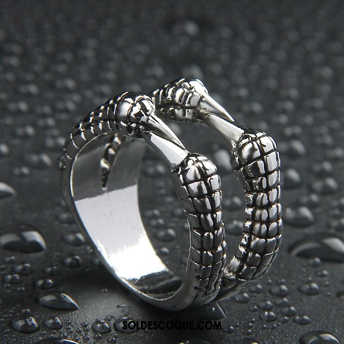 Bijoux En Argent Homme Dragon Tendance Créatif Étudiant Noir Pas Cher