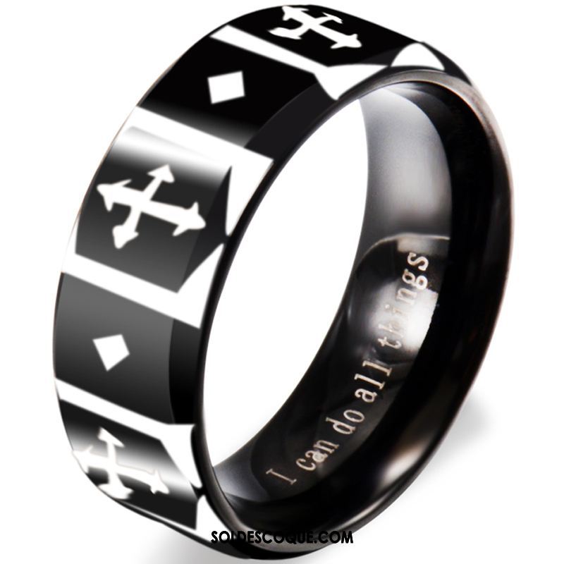 Bijoux En Argent Homme Europe Tendance Simple Mode Noir Pas Cher