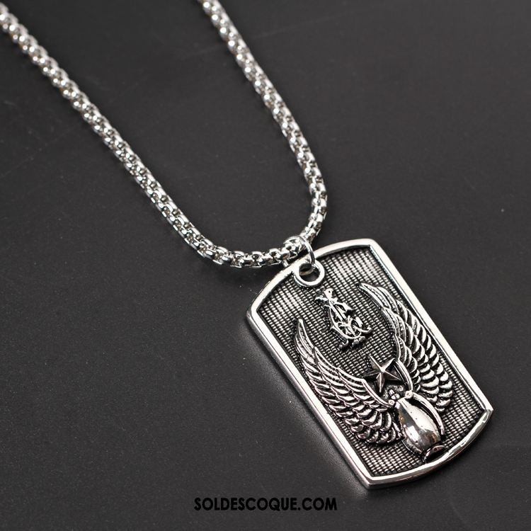 Bijoux En Argent Homme Filles Noir Dessin Animé Pendentif Argenté Pas Cher