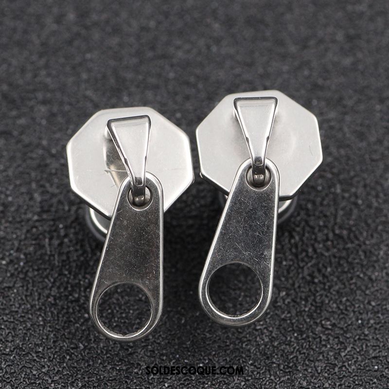 Bijoux En Argent Homme Tendance Balancement Fermeture Éclair Hip Hop En Ligne