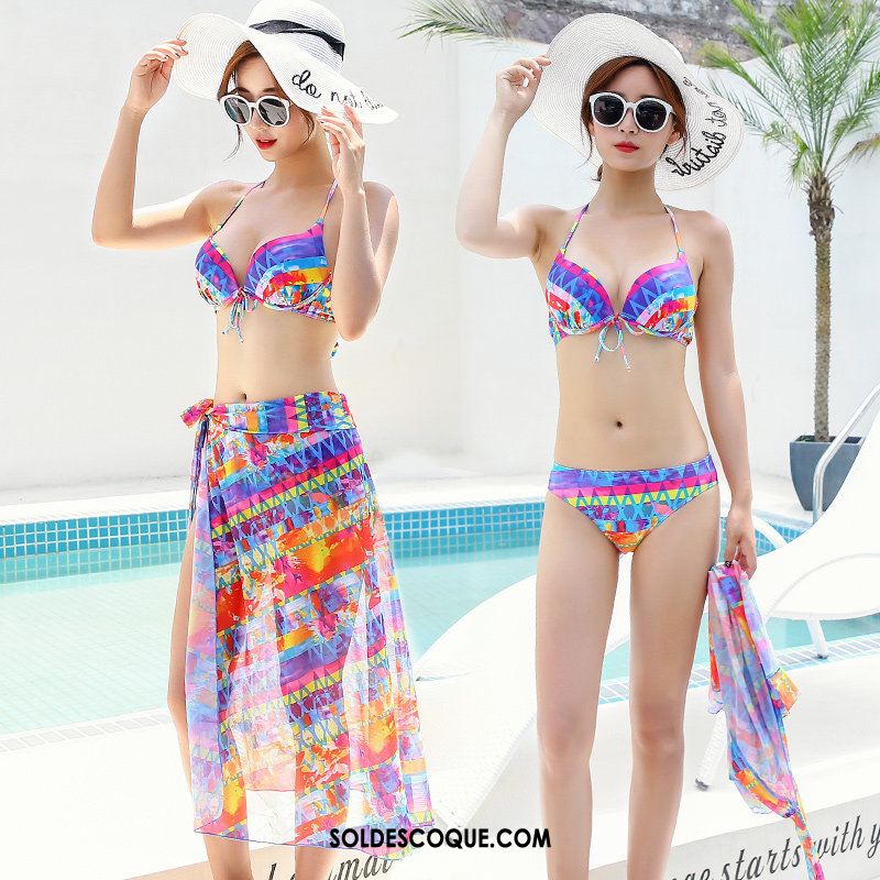 Bikini Femme Trois Ensembles Amoureux Vent Parfumé Multicolore Rassembler En Vente