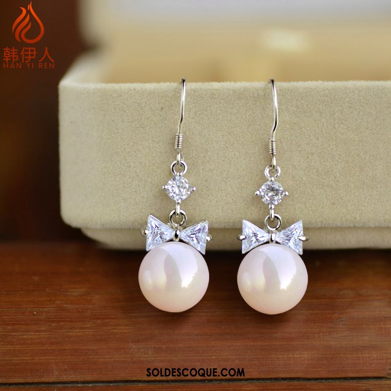 Boucles D'oreilles Femme Accessoires Authentique Pure Perle Simple Soldes