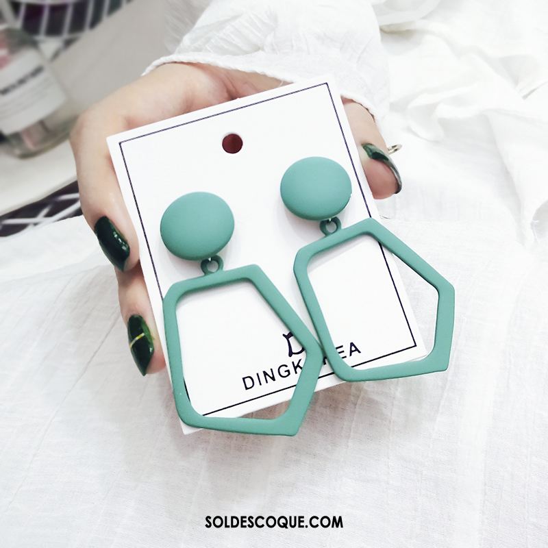 Boucles D'oreilles Femme All-match Couleur Du Coup Tendance Personnalité Rond En Ligne