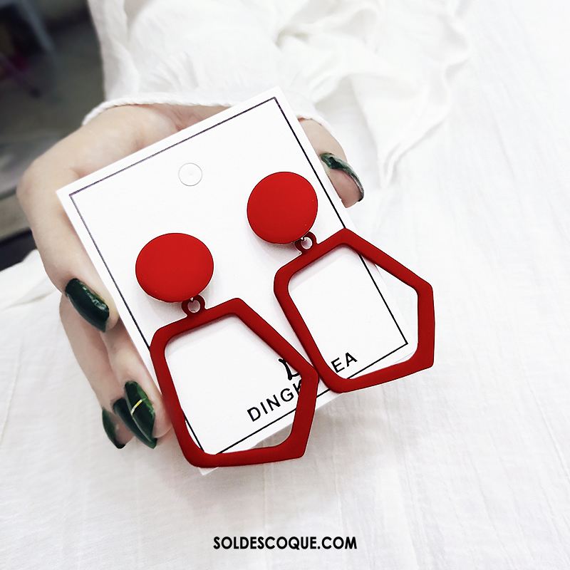 Boucles D'oreilles Femme All-match Couleur Du Coup Tendance Personnalité Rond En Ligne