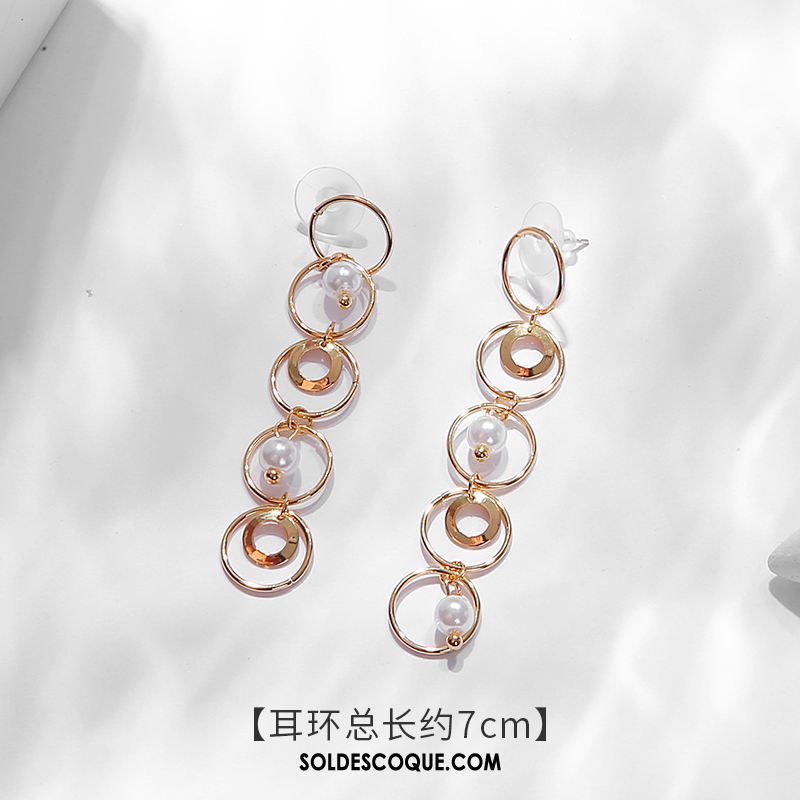 Boucles D'oreilles Femme Blanc Personnalité Tendance Tempérament Longue Section Pas Cher