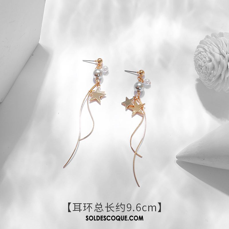 Boucles D'oreilles Femme Blanc Personnalité Tendance Tempérament Longue Section Pas Cher