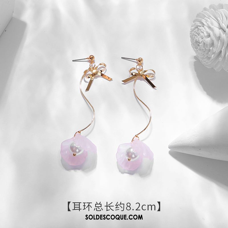 Boucles D'oreilles Femme Blanc Personnalité Tendance Tempérament Longue Section Pas Cher