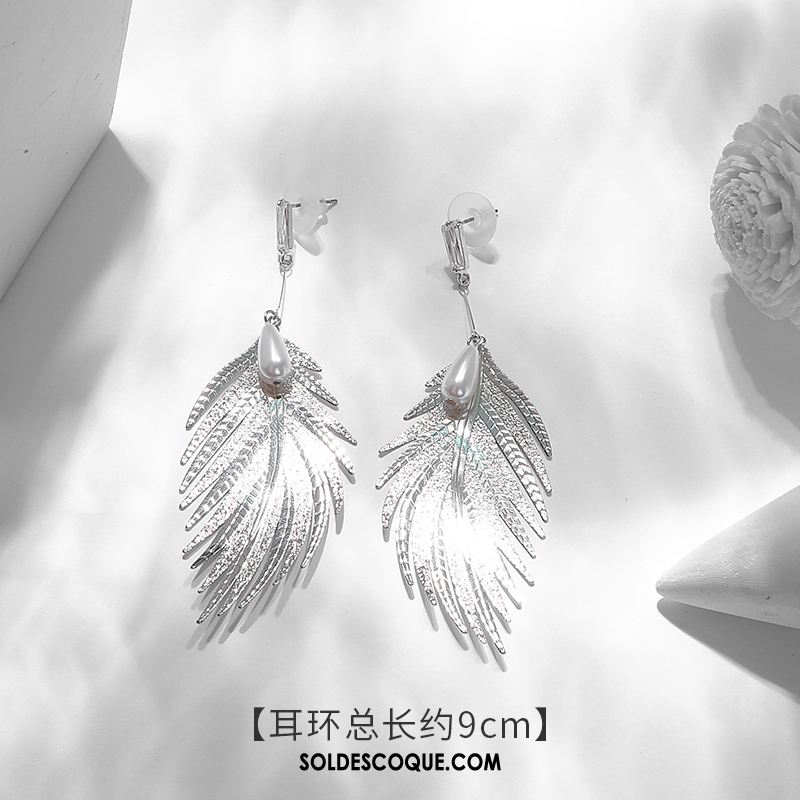 Boucles D'oreilles Femme Blanc Personnalité Tendance Tempérament Longue Section Pas Cher