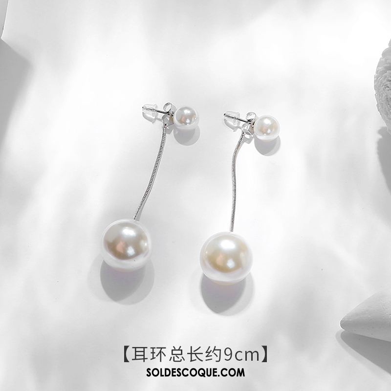 Boucles D'oreilles Femme Blanc Personnalité Tendance Tempérament Longue Section Pas Cher