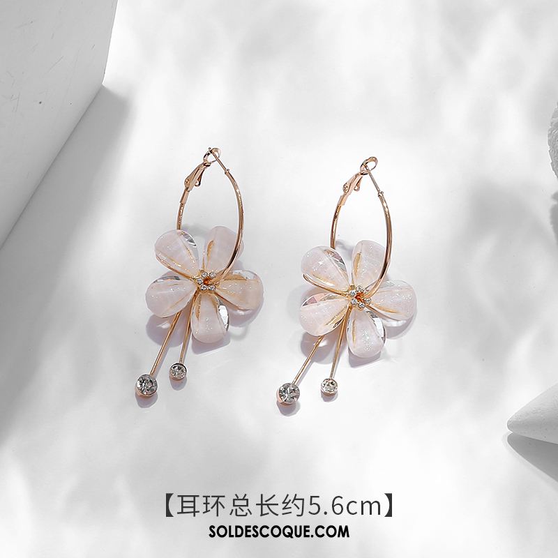 Boucles D'oreilles Femme Blanc Personnalité Tendance Tempérament Longue Section Pas Cher