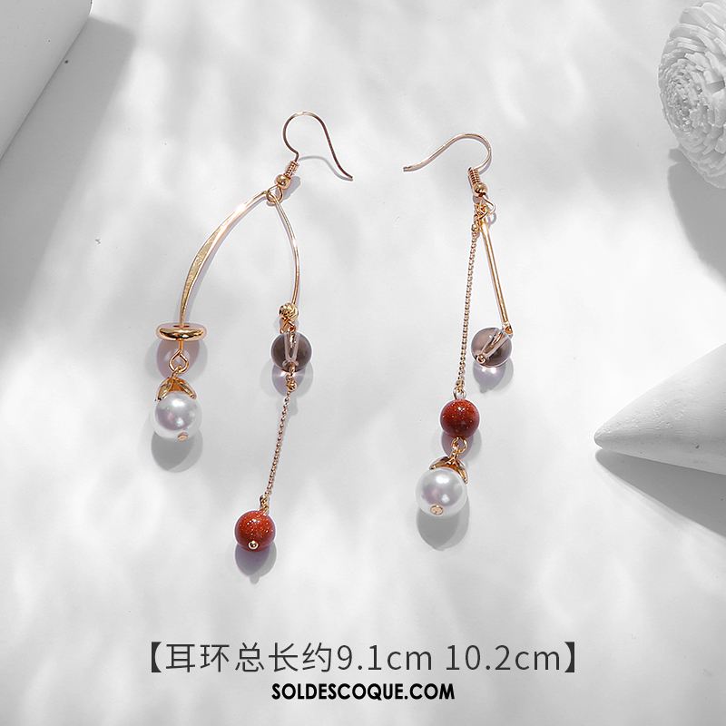 Boucles D'oreilles Femme Blanc Personnalité Tendance Tempérament Longue Section Pas Cher