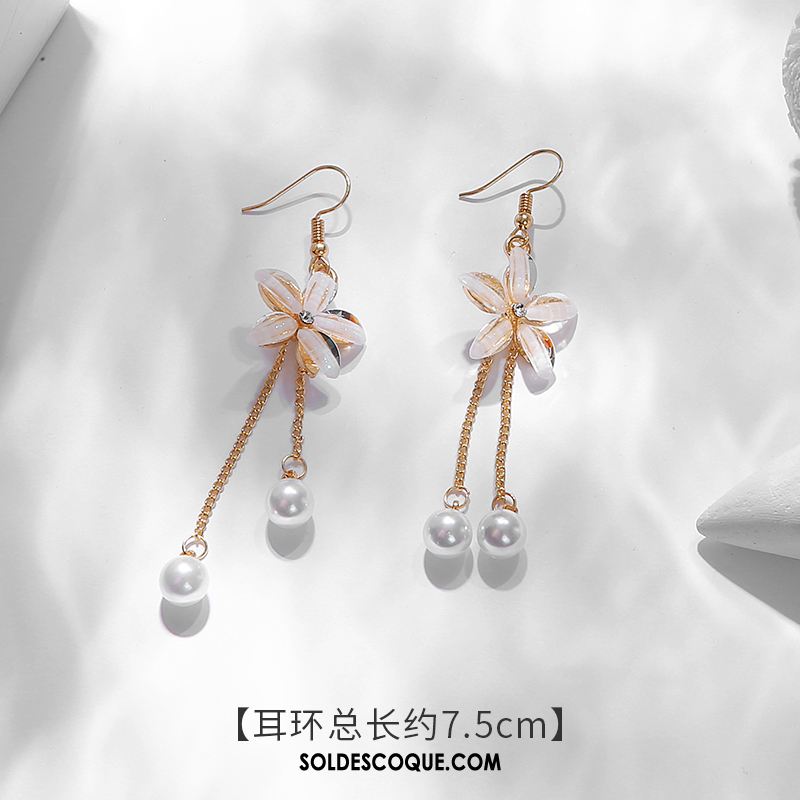 Boucles D'oreilles Femme Blanc Personnalité Tendance Tempérament Longue Section Pas Cher