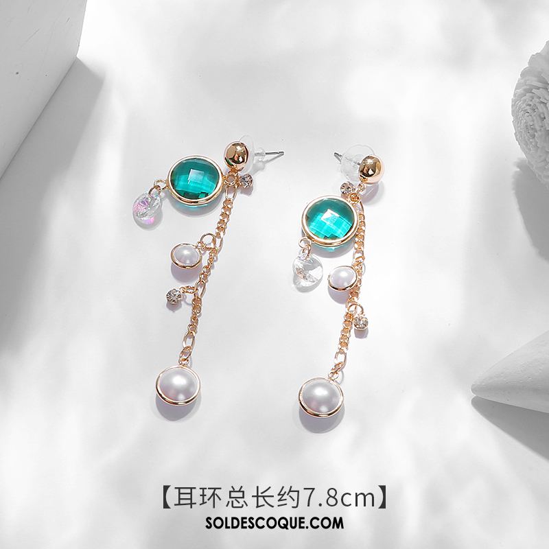 Boucles D'oreilles Femme Blanc Personnalité Tendance Tempérament Longue Section Pas Cher