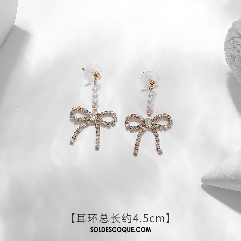 Boucles D'oreilles Femme Blanc Personnalité Tendance Tempérament Longue Section Pas Cher